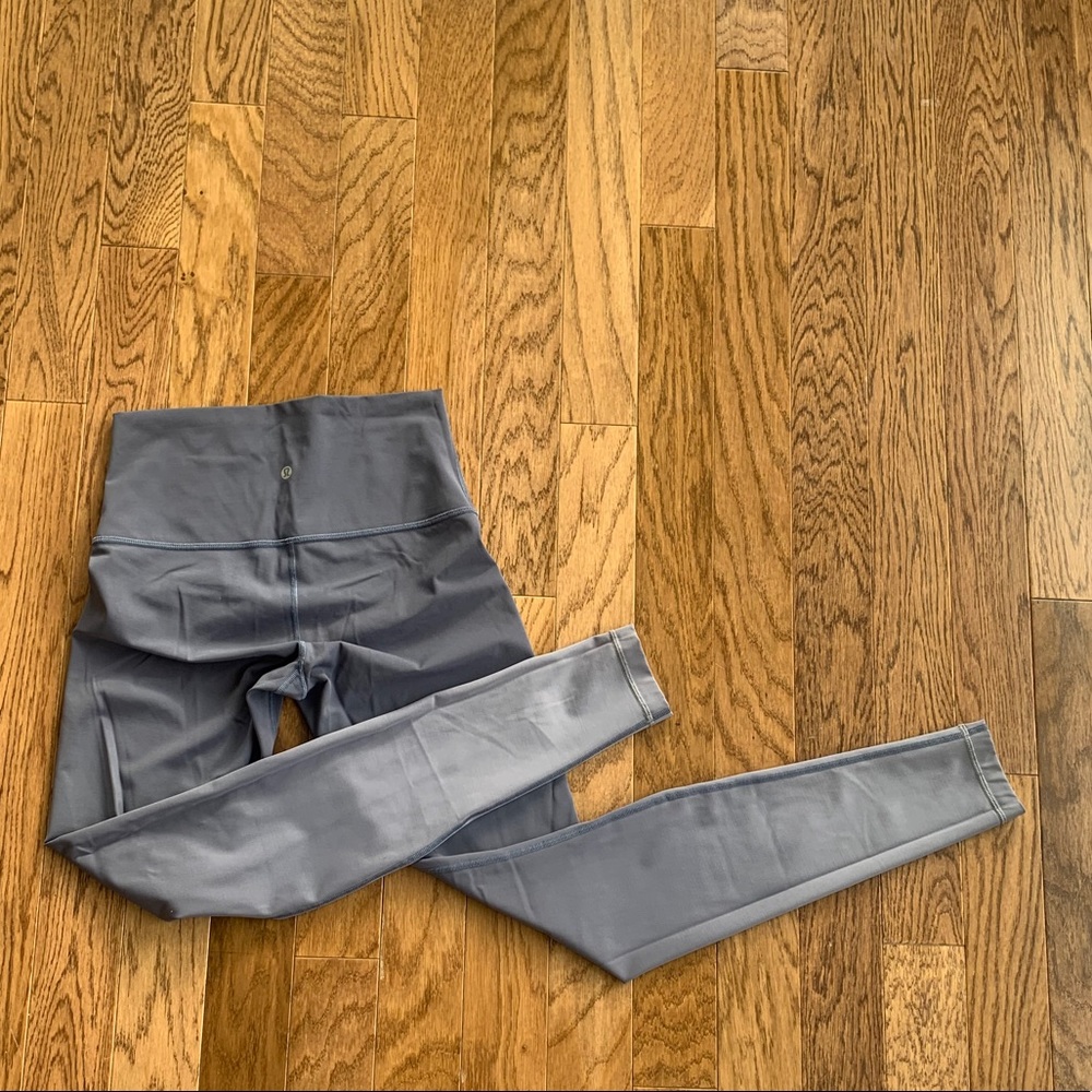 Purple/gray ombré leggings